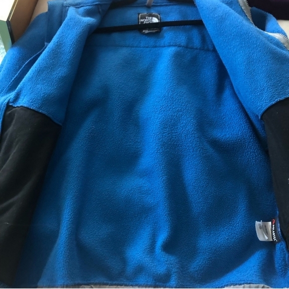 The North Face Denali Polartec Fleece Full Zip Jacket Boys Size Large Blue Gray - Picture 4 of 5